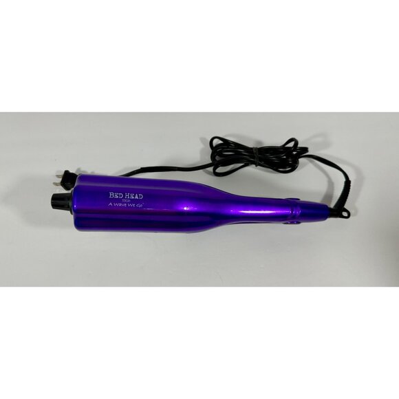 Bed Head TIGI A Wave We Go Adjustable Hair Waver Iron Purple With Silver Barrels - Picture 15 of 16
